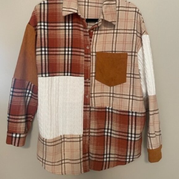 Colorblock Patchwork Flannel - Picture 2 of 3